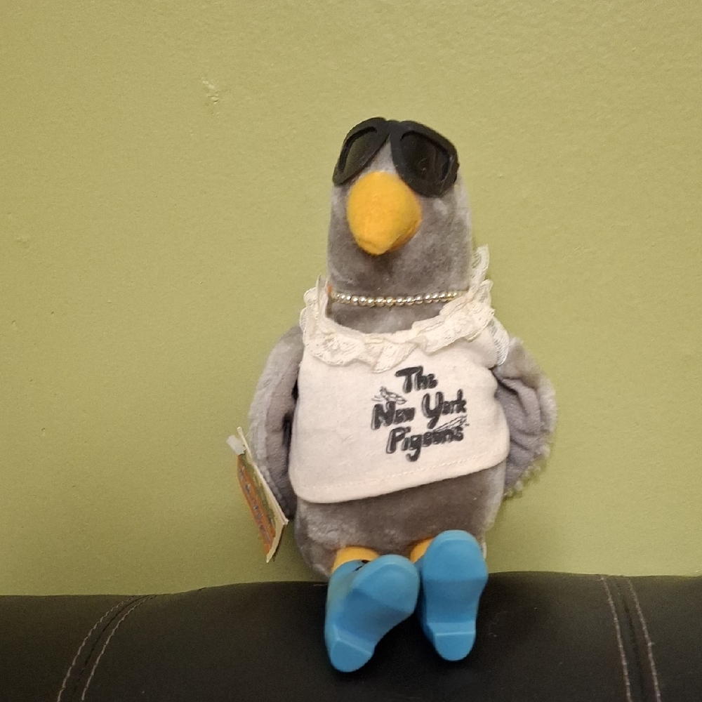 Gray and Blue Bird Plush Toy